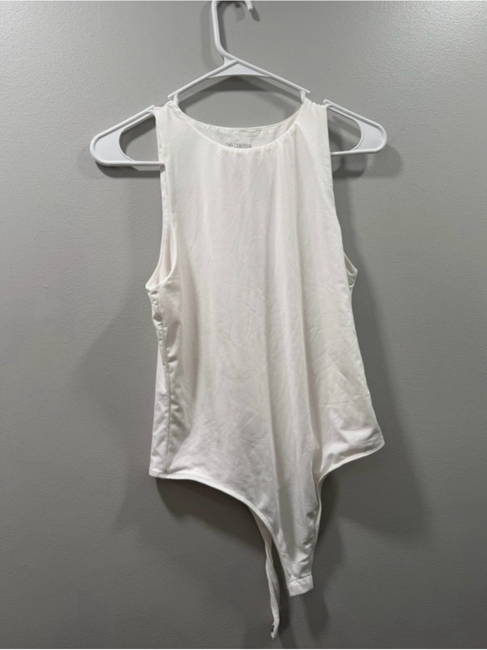 White Women’s Sleeveless Bodysuit sws contour size L